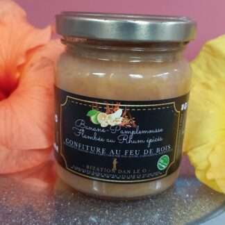 CONFITURE AU FEU DE BOIS_BANANE-PAMPLEMOUSSE FLAMBE AU RHUM EPICES