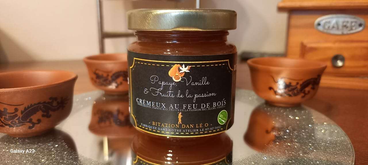 CONFITURE PAPAYE, FRUIT DE LA PASSION & CARAMEL